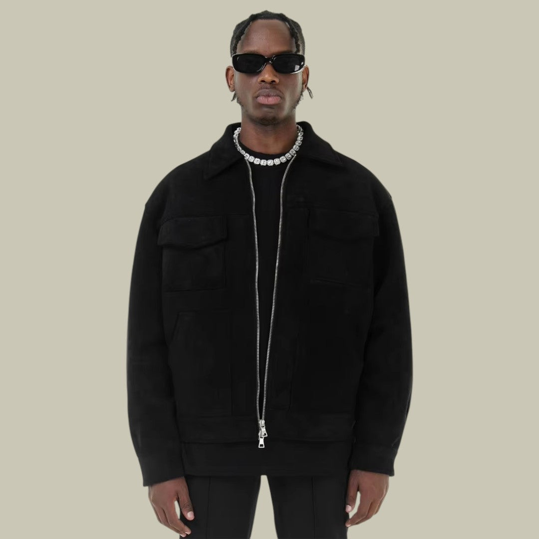 Mens Suede Jacket Oversized
