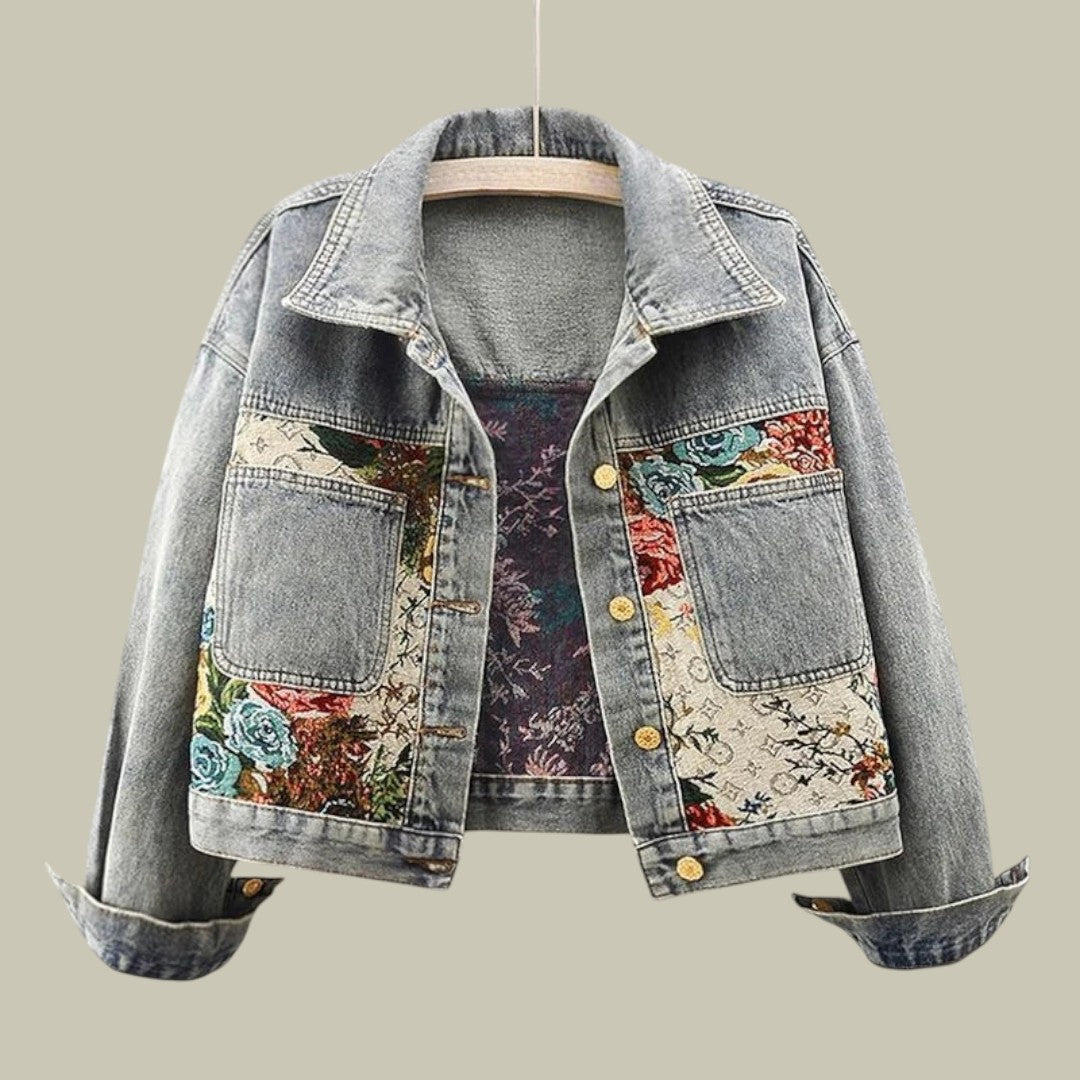Womens Denim Jacket Floral