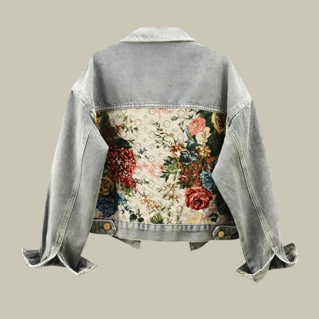 Womens Denim Jacket Floral
