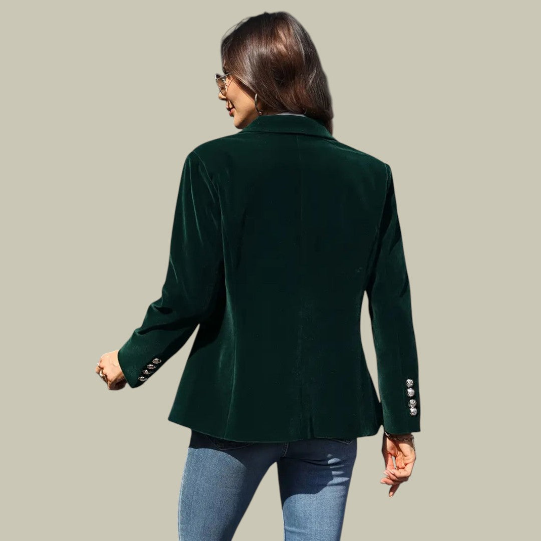 Womens Elegant Velvet Blazer
