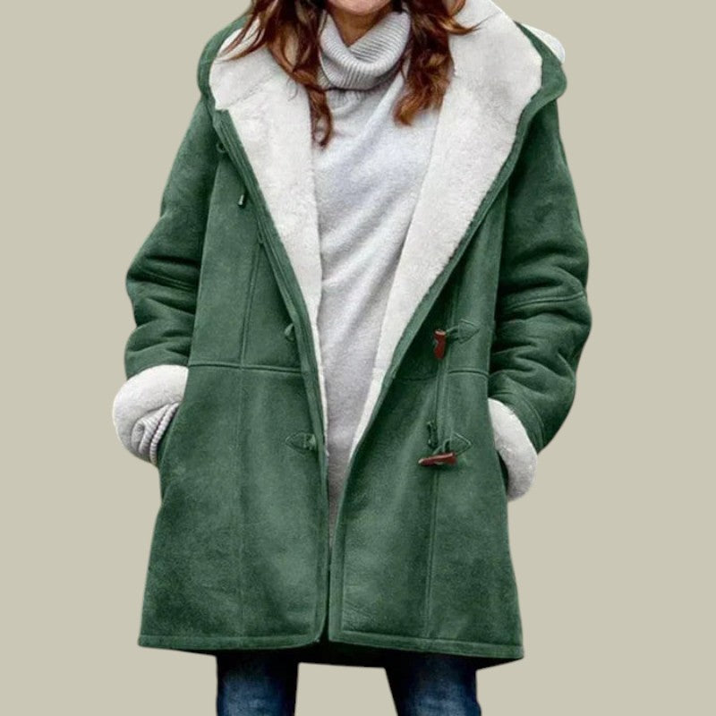 Womens Soft Coat Hooded