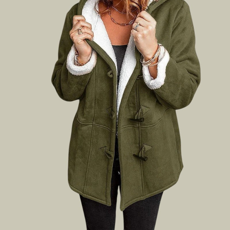 Womens Soft Coat Hooded