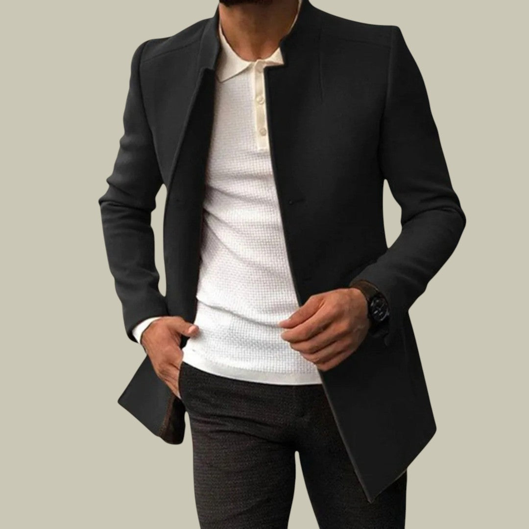 Mens Tailored Solid Coat