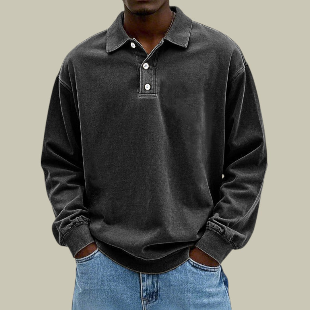 Mens Oversized Polo Sweater