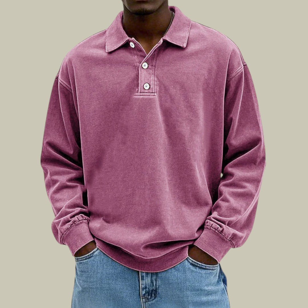 Mens Oversized Polo Sweater