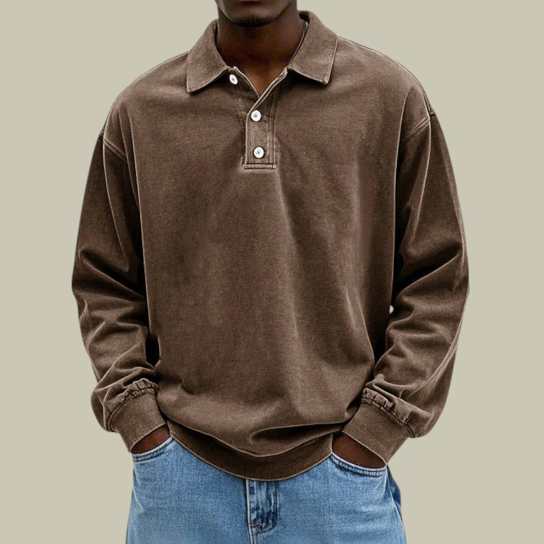 Mens Oversized Polo Sweater