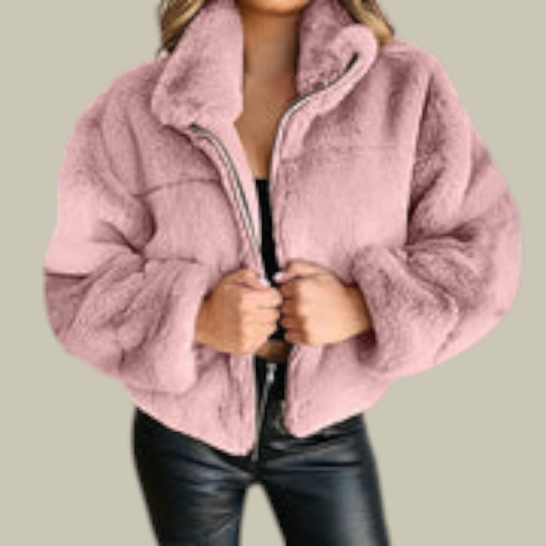 Womens Jacket Teddy Fluffy Warm Autumn/Winter