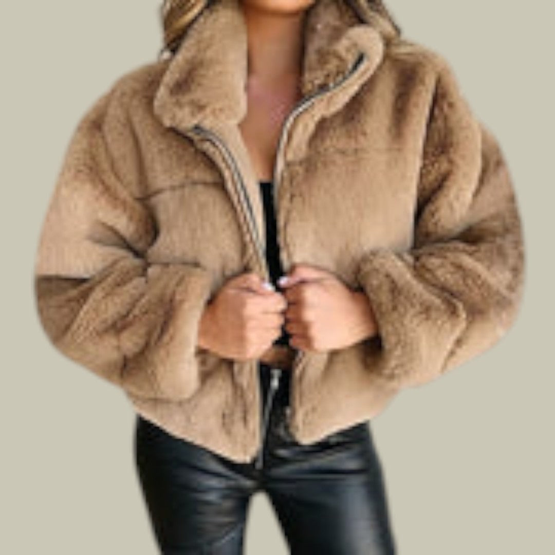 Womens Jacket Teddy Fluffy Warm Autumn/Winter