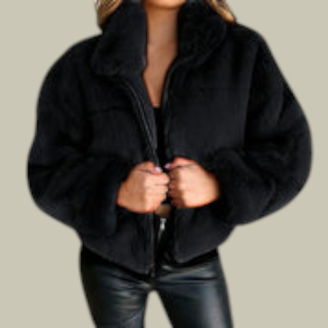 Womens Jacket Teddy Fluffy Warm Autumn/Winter