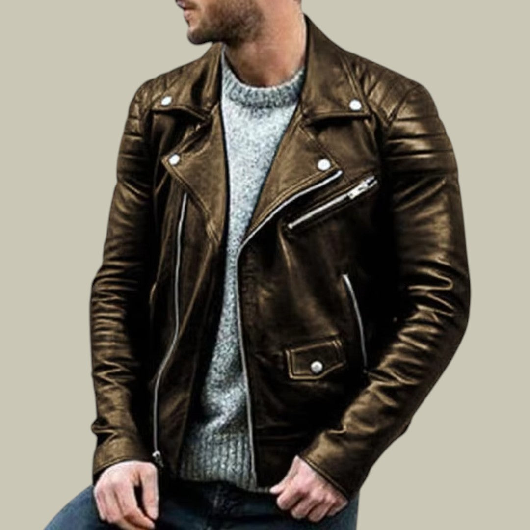 Lux & Classy • Men’s Leather Autumn Jacket
