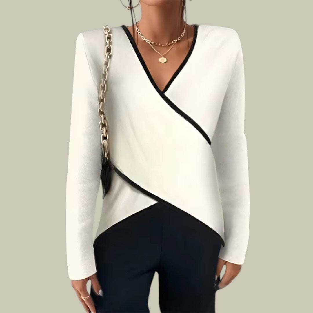 Lux & Classy • Women's Elegant V-Neck Longsleeve