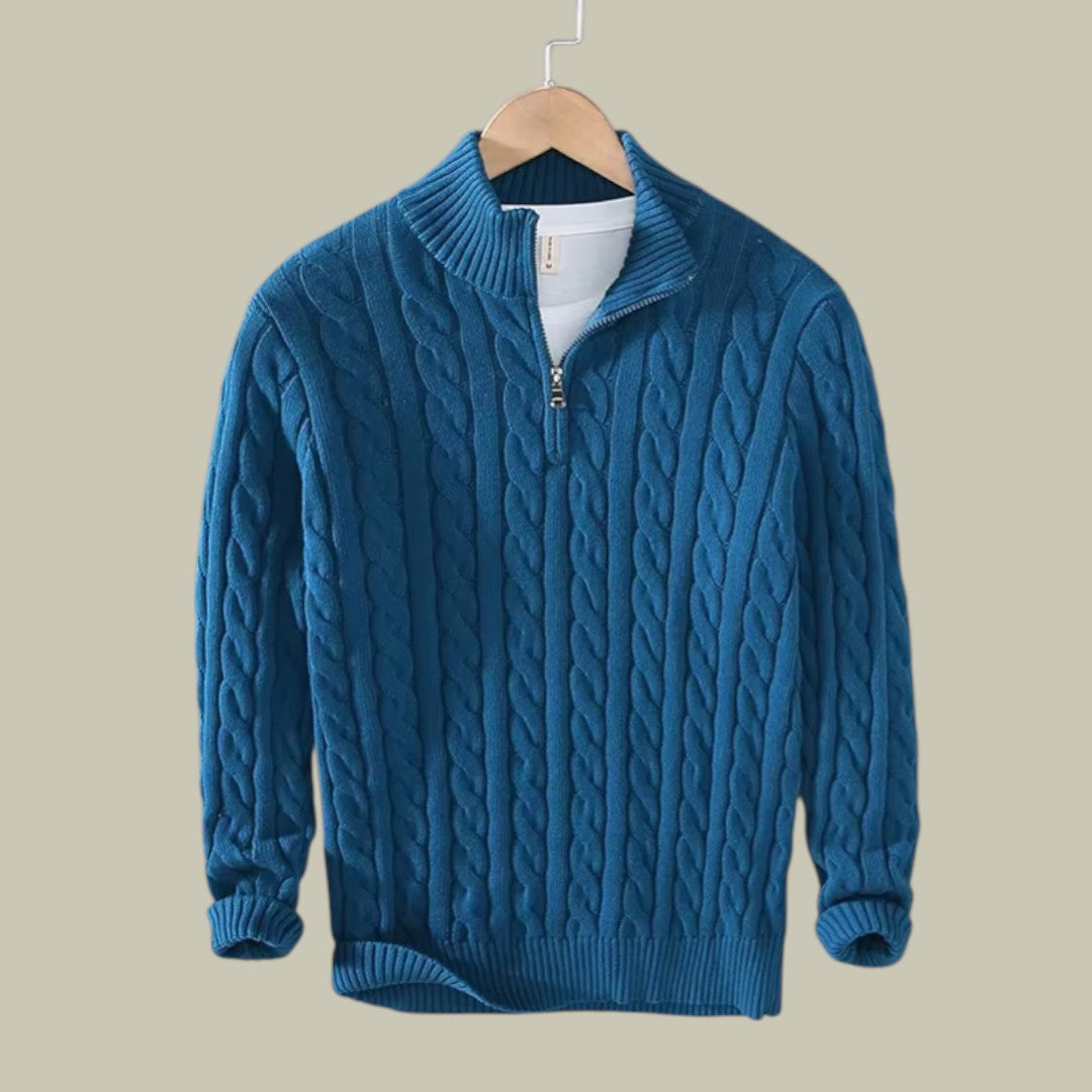 Lux & Classy • Men's Comfortable Cable Knit Design Sweater