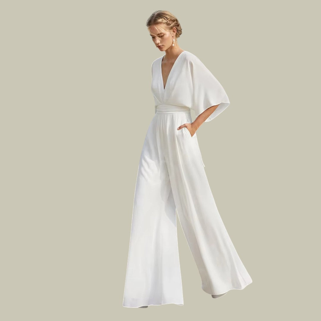 Lux & Classy • Women's Stylish Wide Leg Jumpsuit
