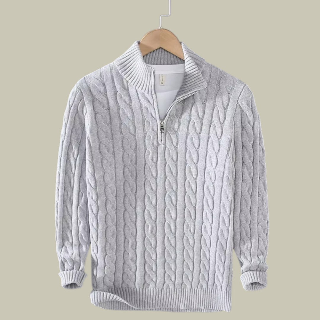Lux & Classy • Men's Comfortable Cable Knit Design Sweater