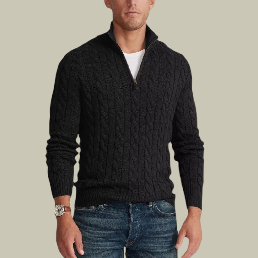Lux & Classy • Men's Comfortable Cable Knit Design Sweater