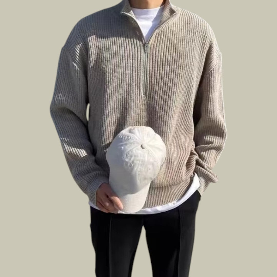 Lux & Classy • Men’s Old Money Zipper Sweater