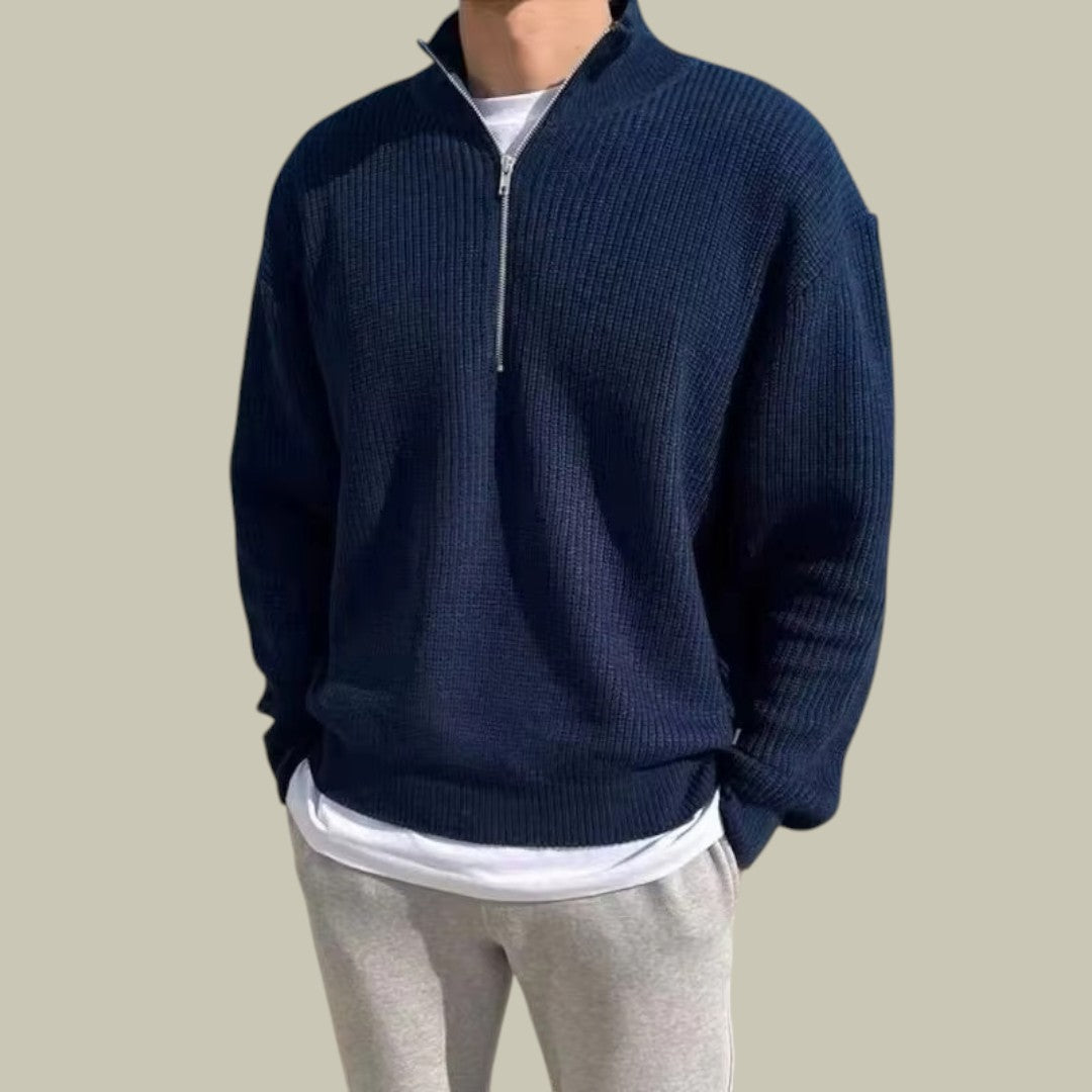 Lux & Classy • Men’s Old Money Zipper Sweater