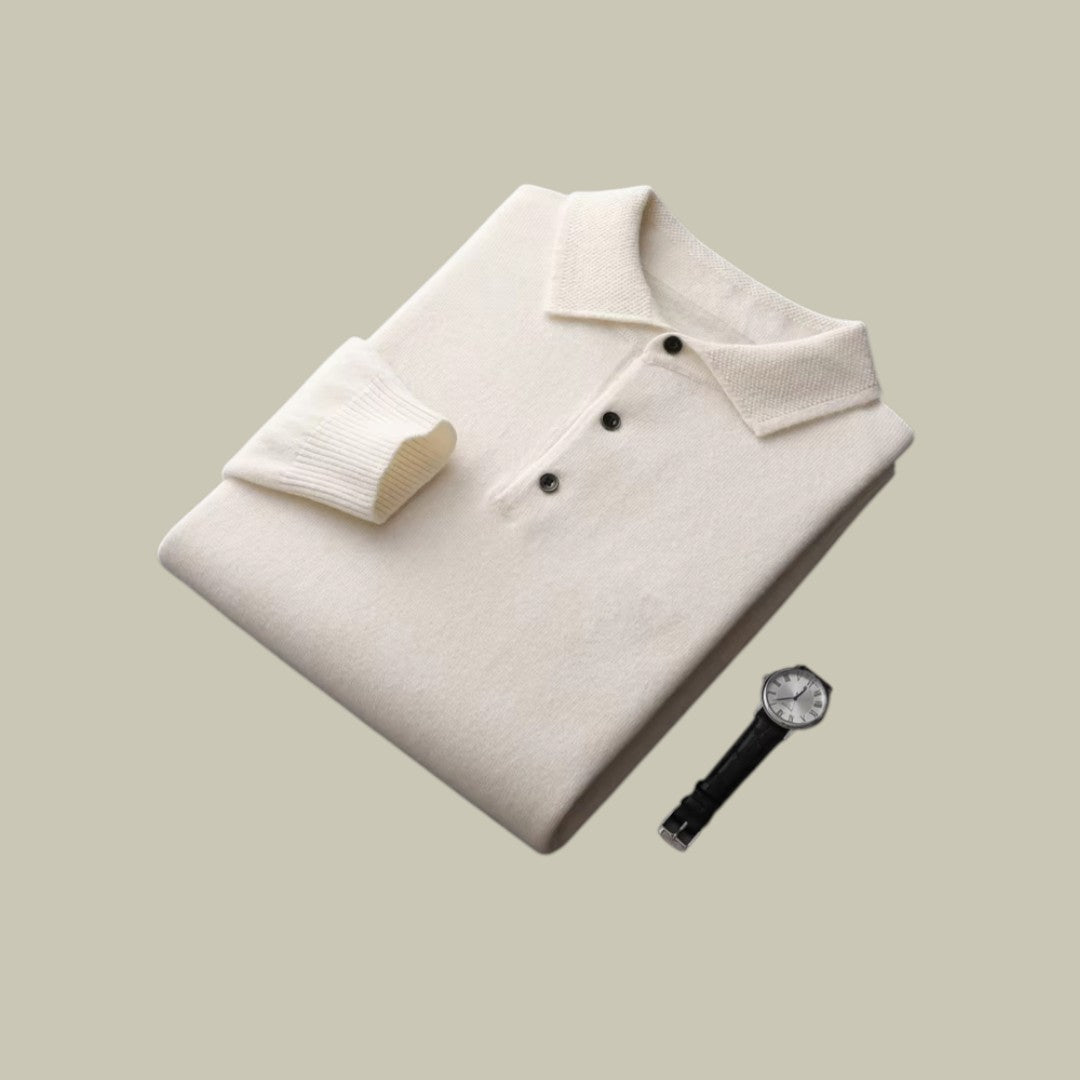 Lux & Classy • Men's Comfortable Wool Polo Sweater