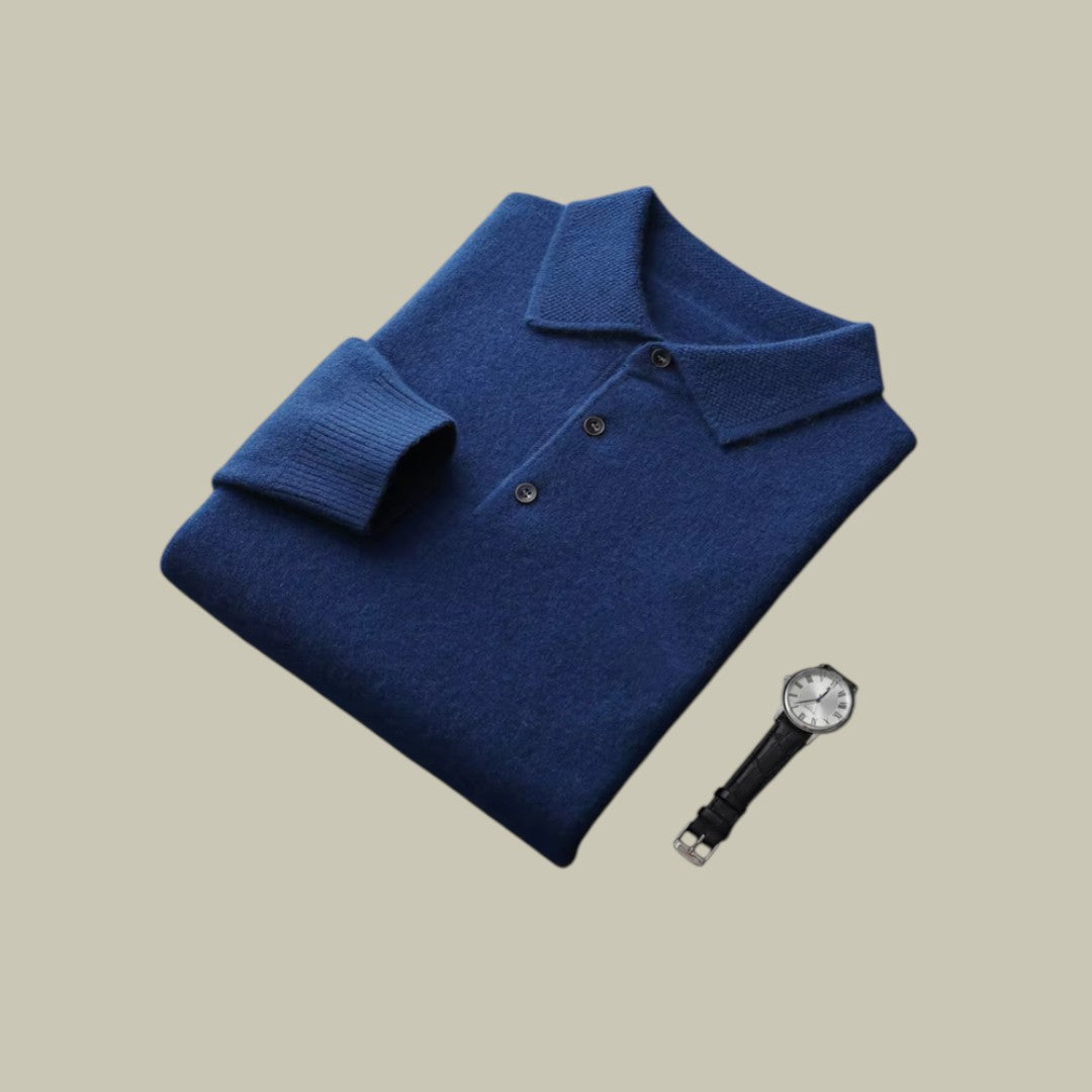 Lux & Classy • Men's Comfortable Wool Polo Sweater