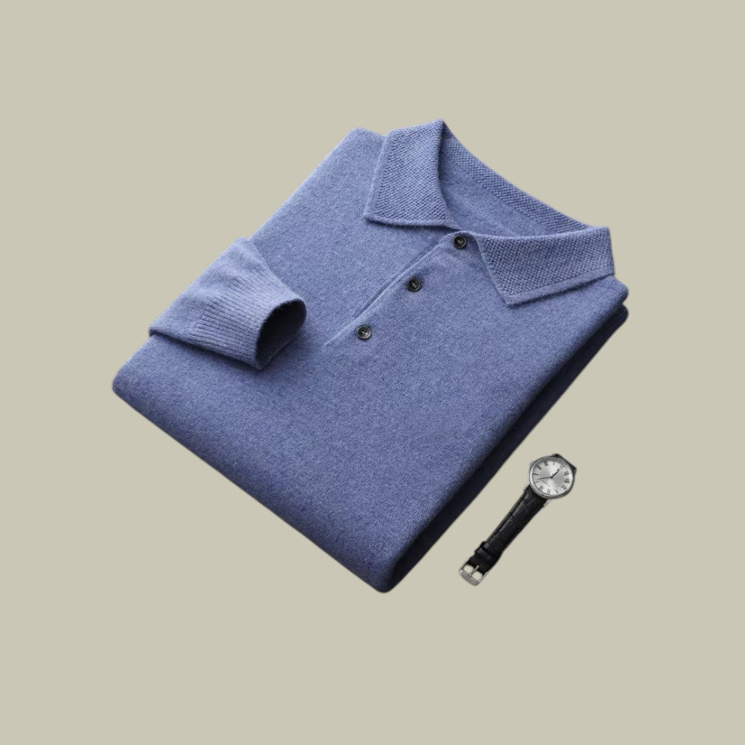 Lux & Classy • Men's Comfortable Wool Polo Sweater