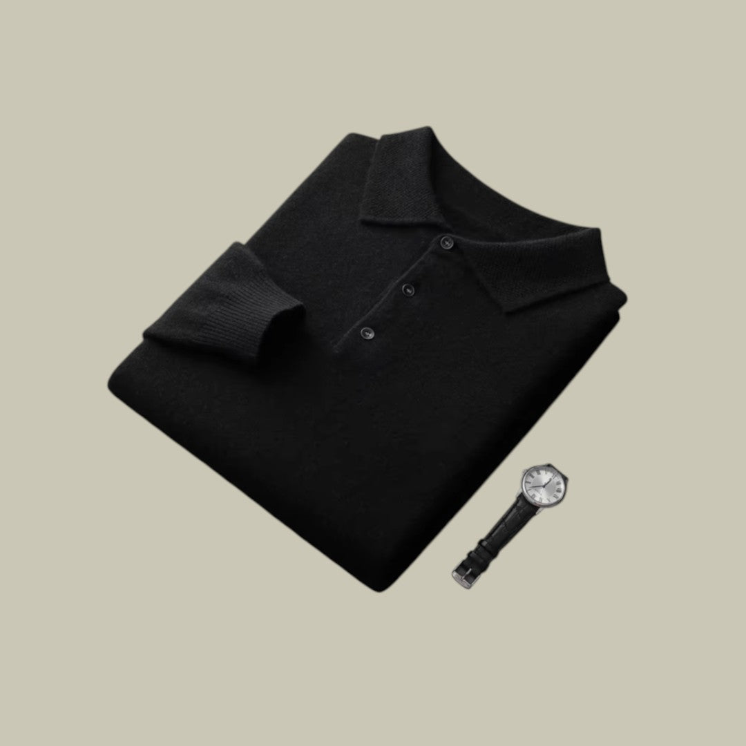 Lux & Classy • Men's Comfortable Wool Polo Sweater