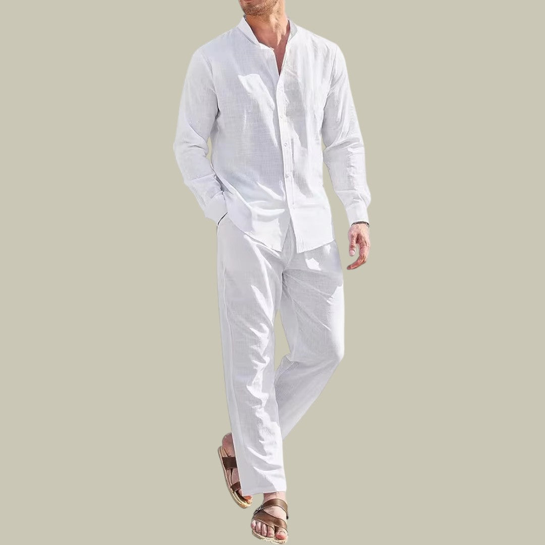 Lux & Classy • Men's Casual Linen Two Piece Set