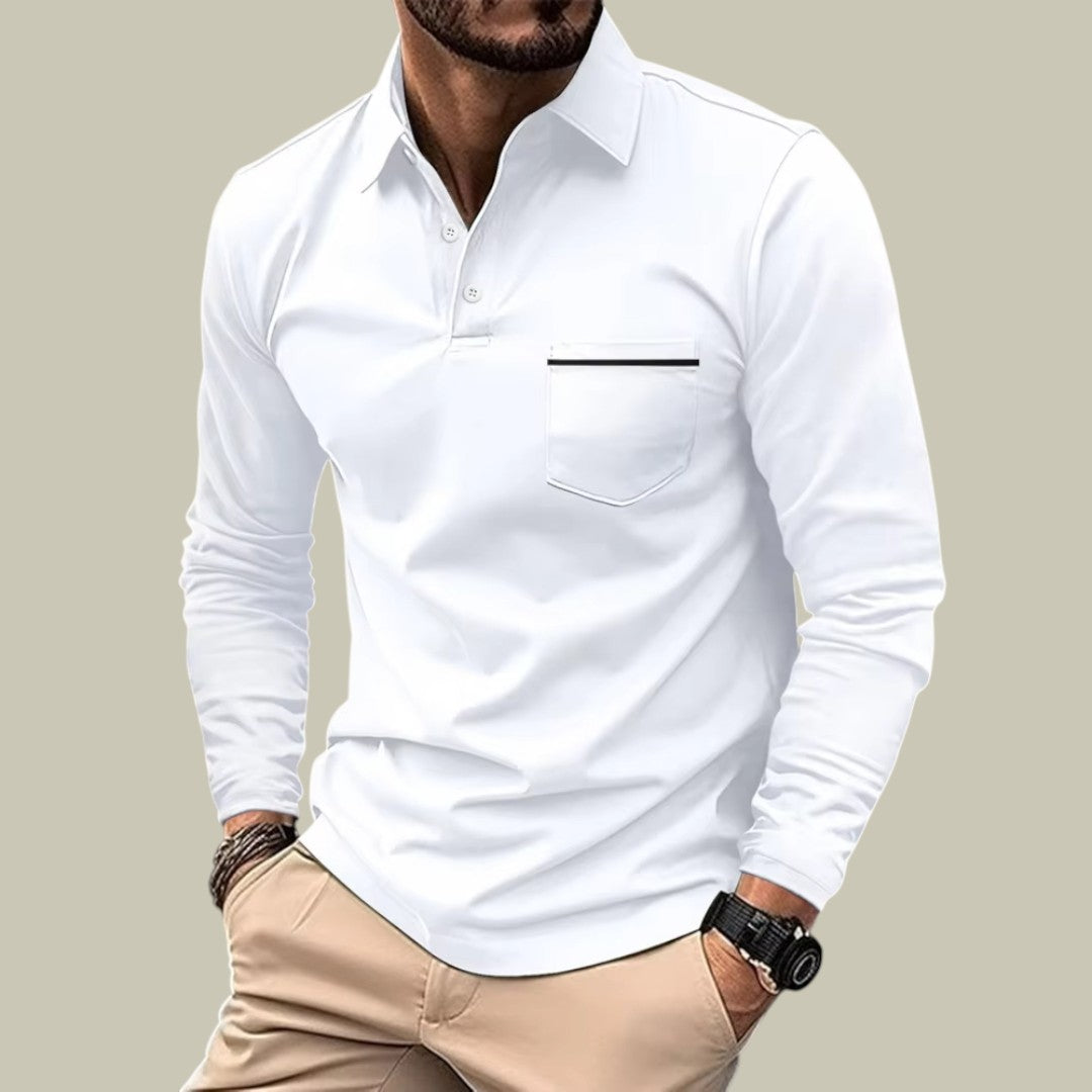 Lux & Classy • Men’s Casual Long-Sleeve Polo Shirt