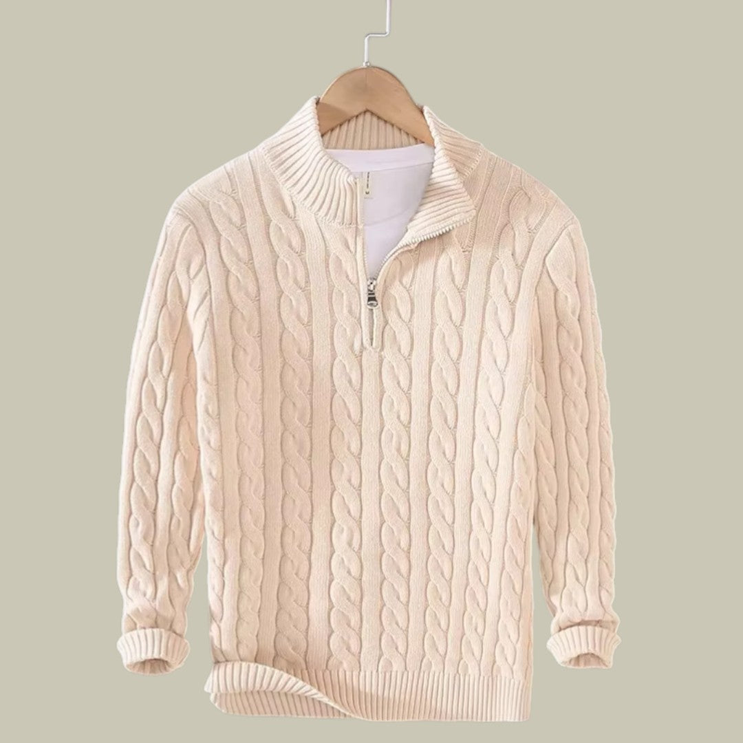 Lux & Classy • Men's Comfortable Cable Knit Design Sweater