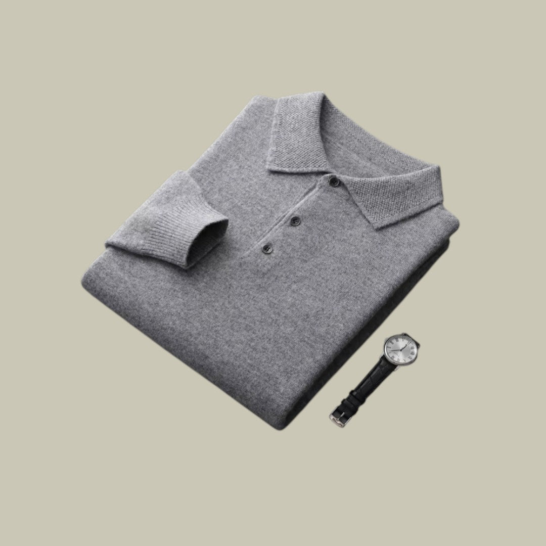 Lux & Classy • Men's Comfortable Wool Polo Sweater