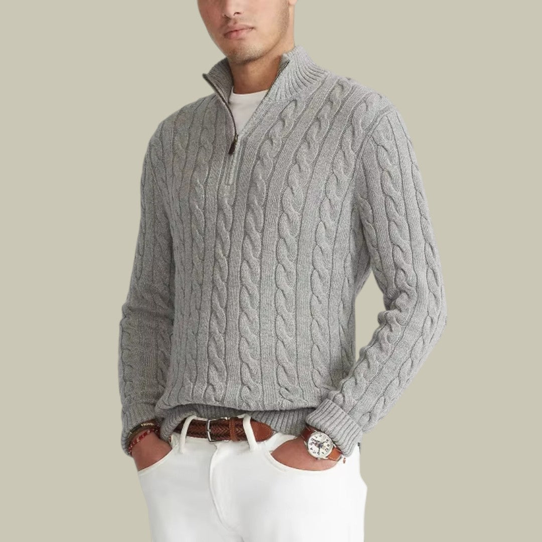 Lux & Classy • Men's Comfortable Cable Knit Design Sweater