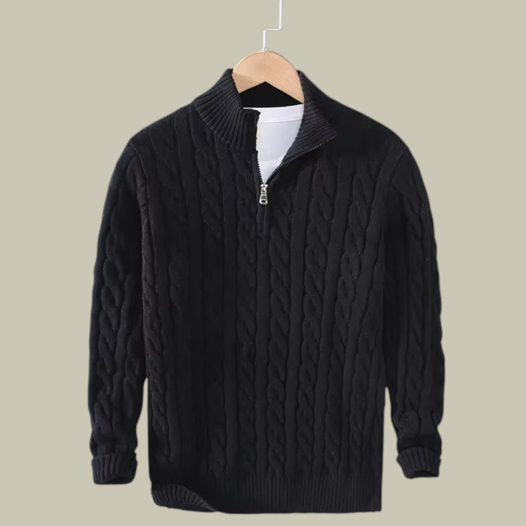 Lux & Classy • Men's Comfortable Cable Knit Design Sweater