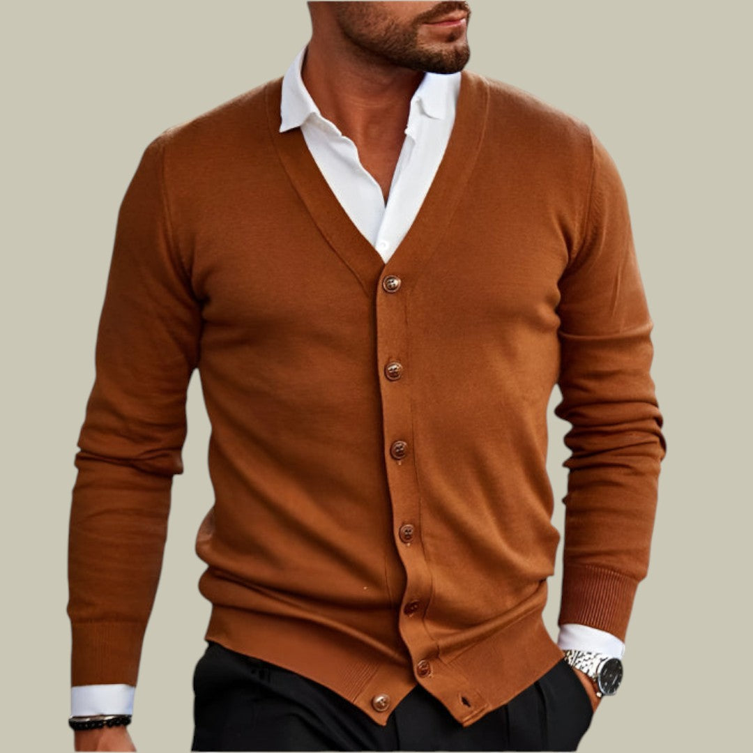 Mens Cardigan V Neck