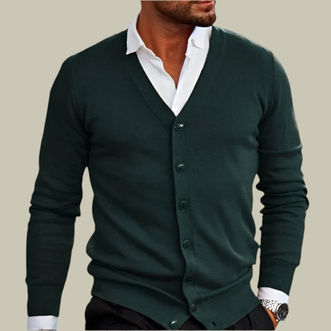 Mens Cardigan V Neck