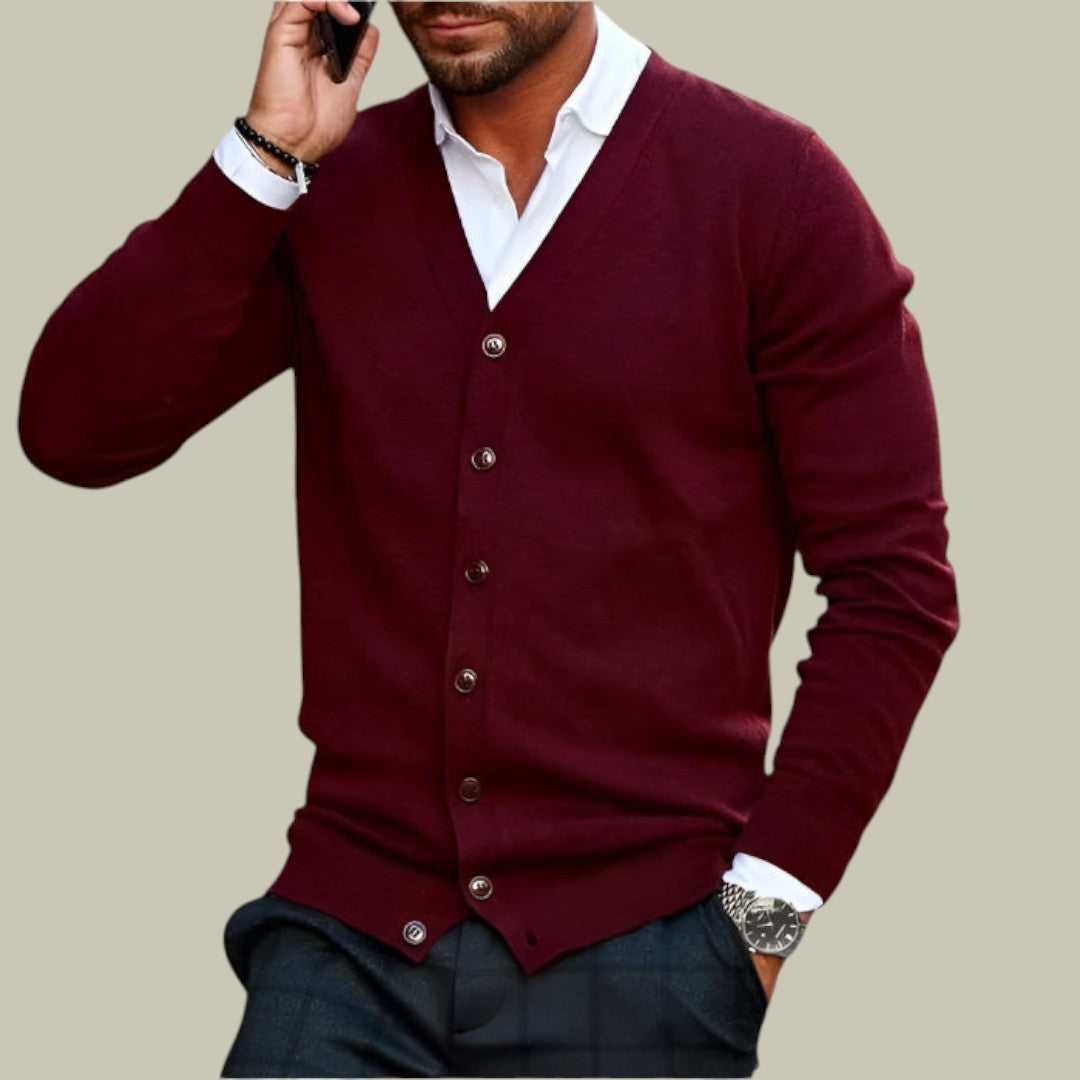 Mens Cardigan V Neck