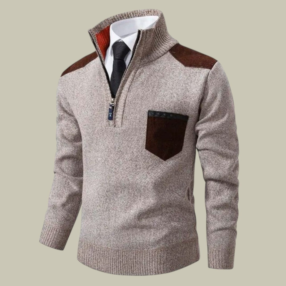 Mens Half Zipper Sweater Warm