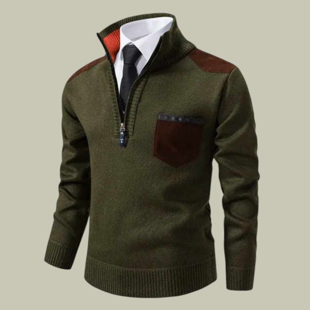 Mens Half Zipper Sweater Warm