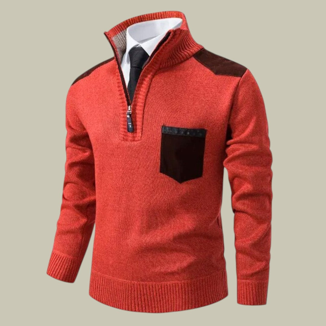 Mens Half Zipper Sweater Warm