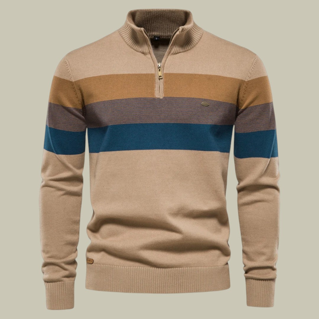 Lux & Classy • Men's Elegant Quarter-Zip Sweater