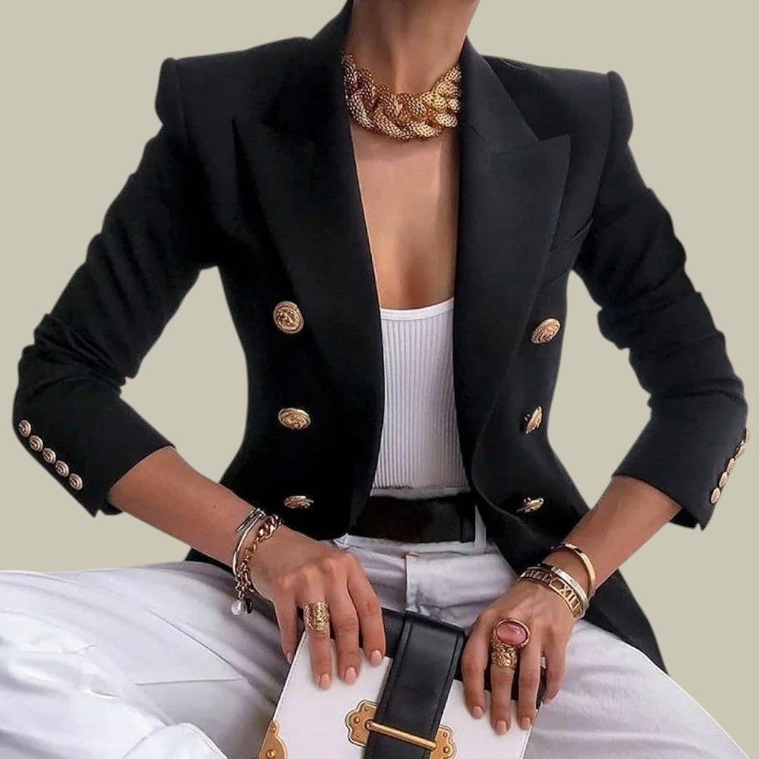 Lux & Classy • Women’s Tailored Blazer with Buttons