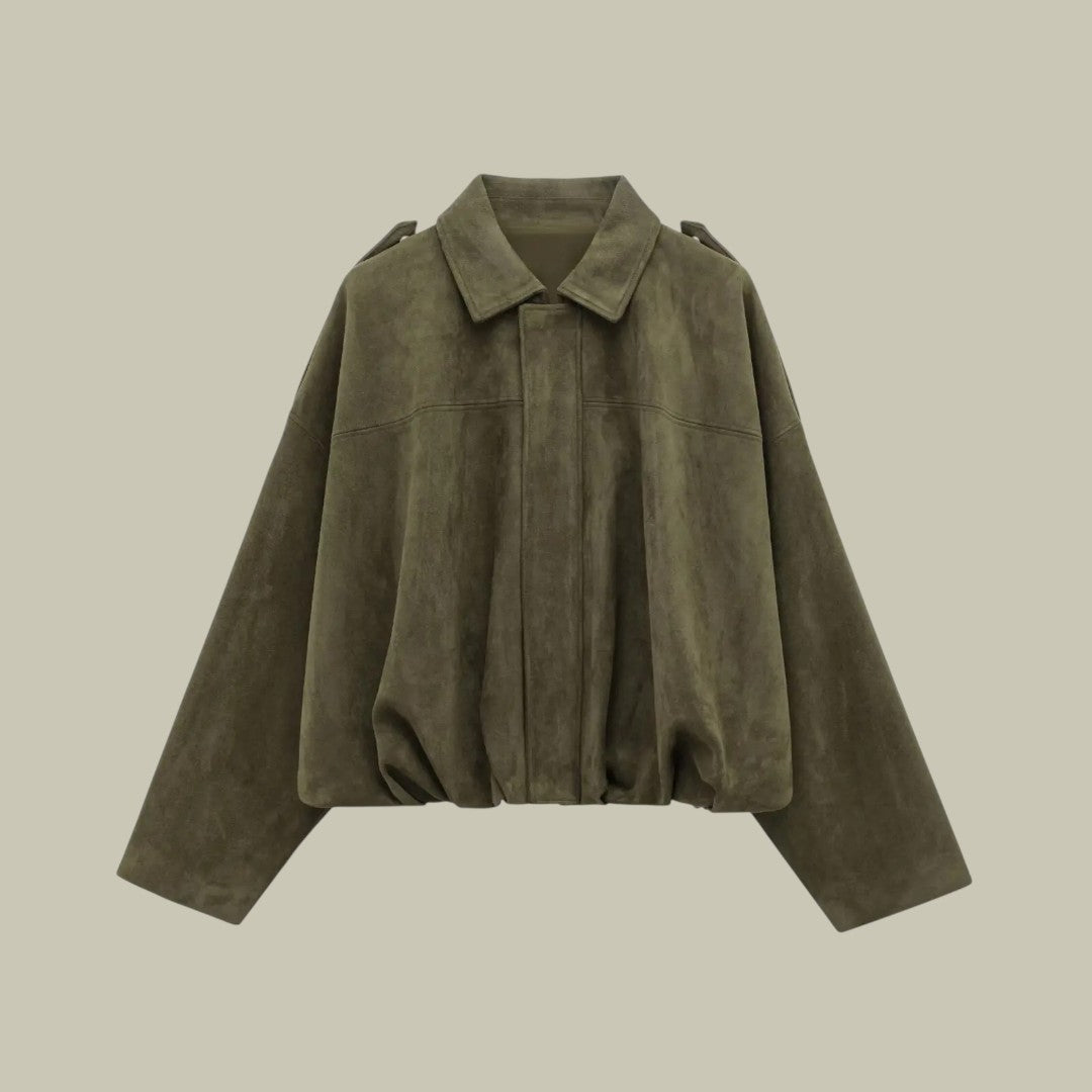 Lux & Classy • Women’s Suede Bomber Jacket
