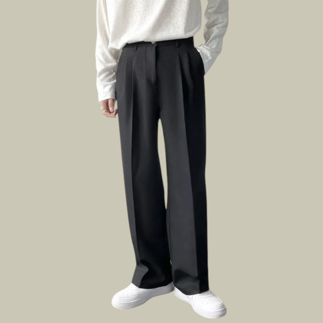 Mens Loose Wide-Leg Pants
