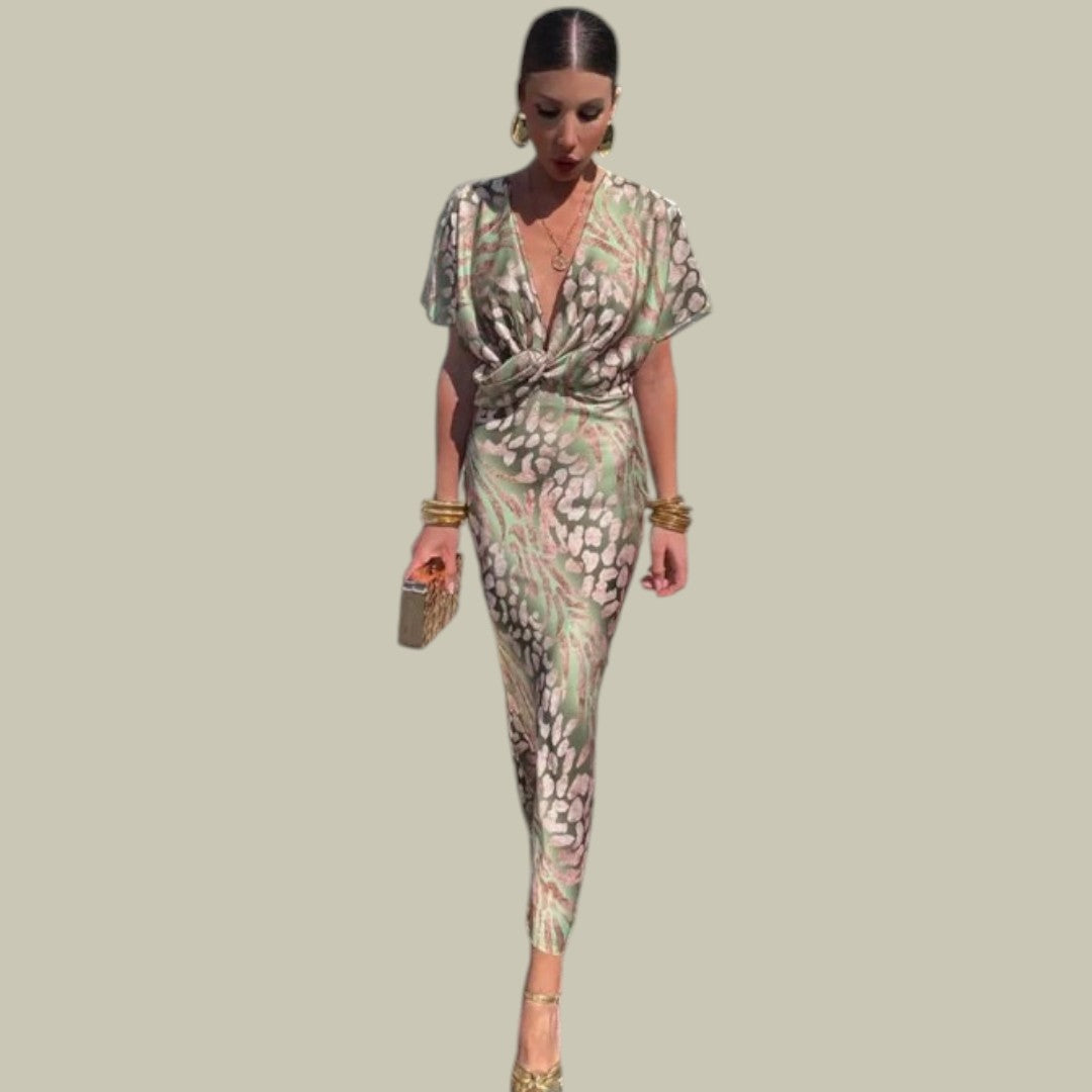 Lux & Classy • Women's Chic V-Neck Dress