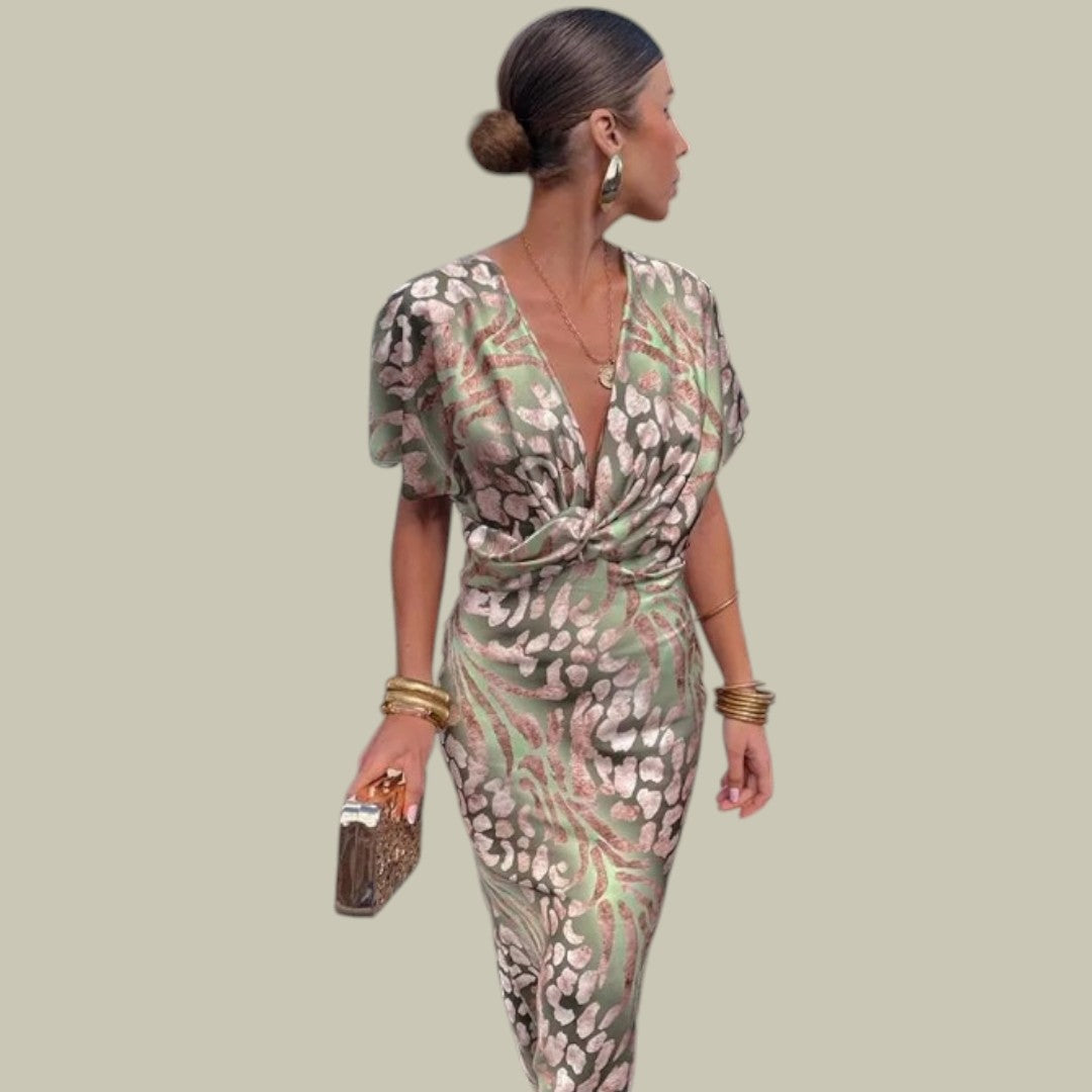 Lux & Classy • Women's Chic V-Neck Dress