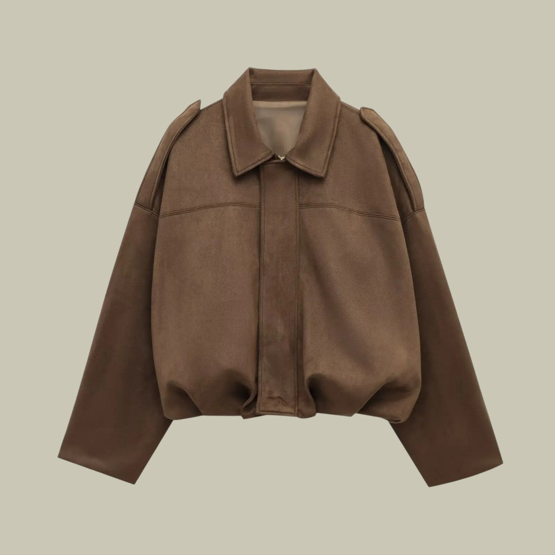 Lux & Classy • Women’s Suede Bomber Jacket