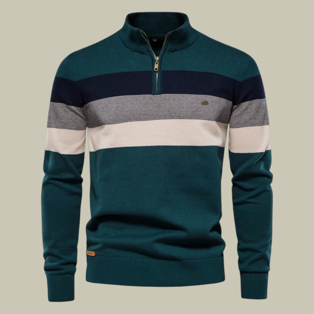Lux & Classy • Men's Elegant Quarter-Zip Sweater