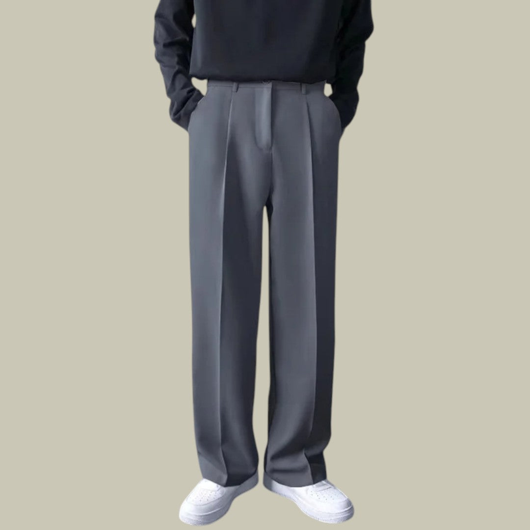 Mens Loose Wide-Leg Pants