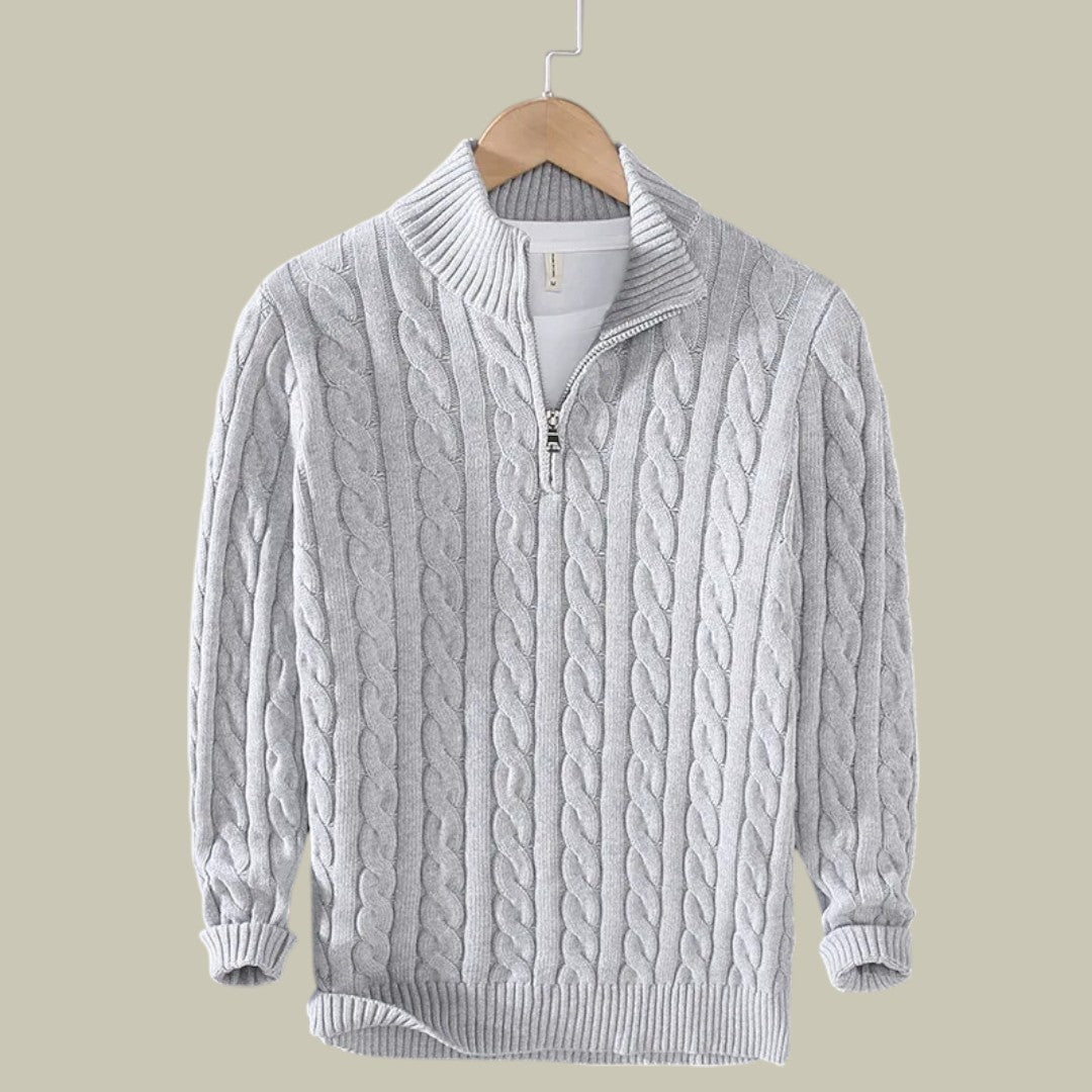 Lux & Classy • Men's Casual Half-Zipped Sweater