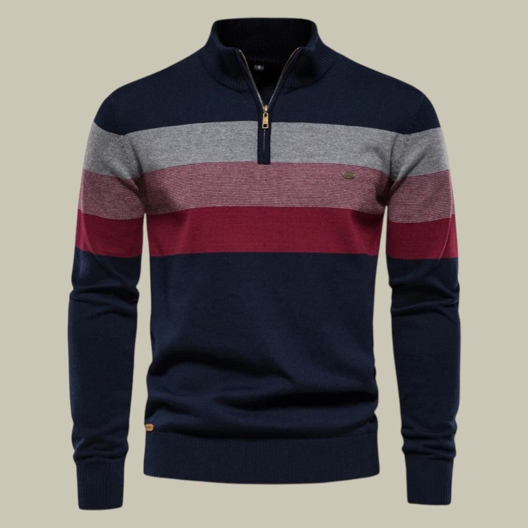 Lux & Classy • Men's Elegant Quarter-Zip Sweater