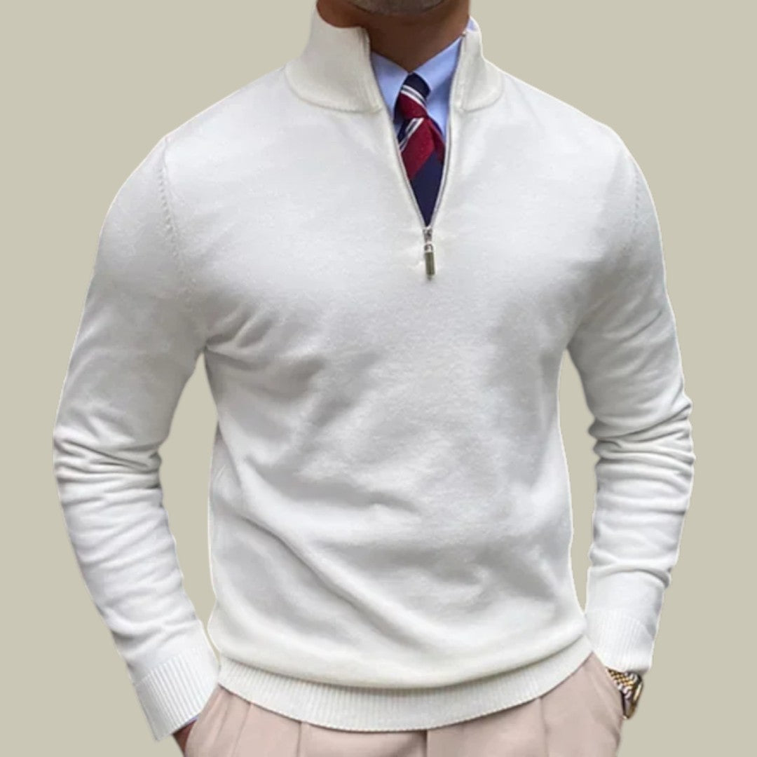 Lux & Classy • Men's Casual Half-Zip Sweater