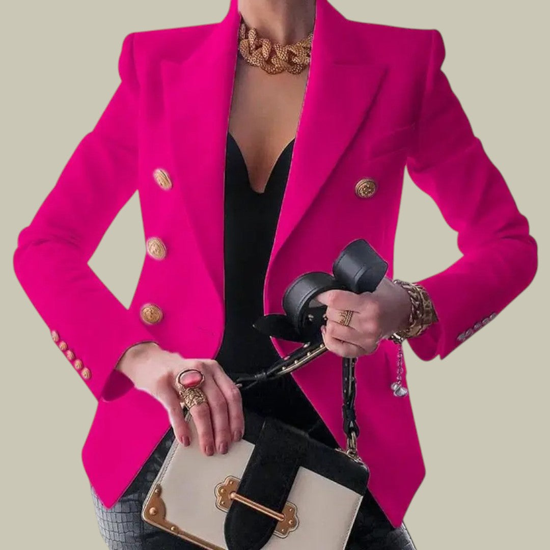 Lux & Classy • Women’s Tailored Blazer with Buttons